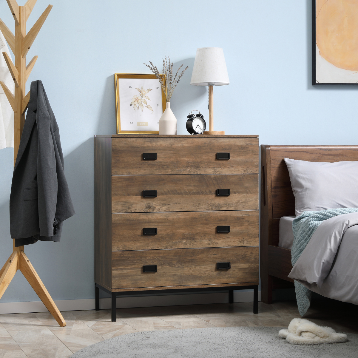 “4‑drawer chest — modern storage unit for bedroom and living room”