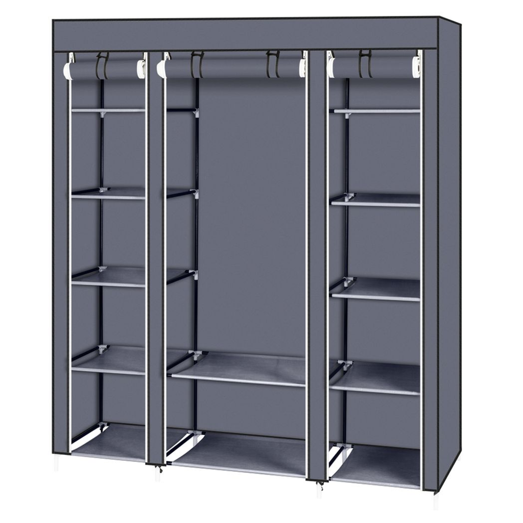 {
  "title": "69\" Portable Clothes Closet Wardrobe Storage Organizer, Gray",
  "description": ""
}