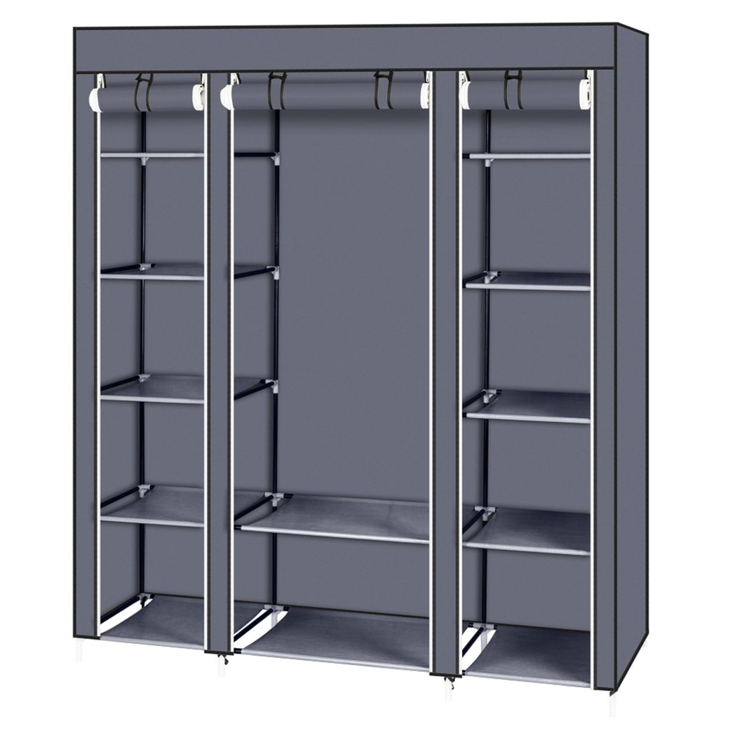 {
  "title": "69\" Portable Clothes Closet Wardrobe Storage Organizer, Gray",
  "description": ""
}
