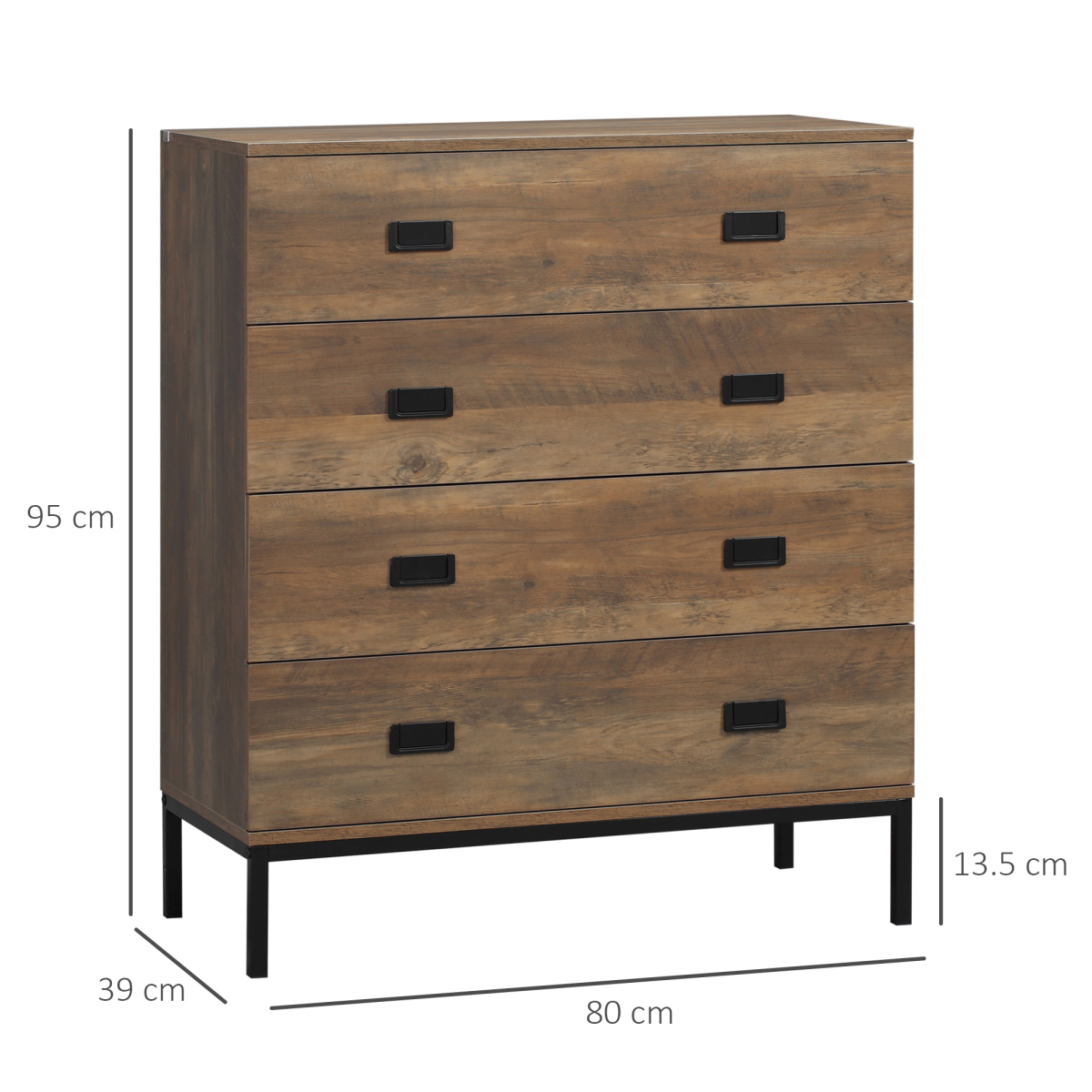 “4‑drawer chest — modern storage unit for bedroom and living room”