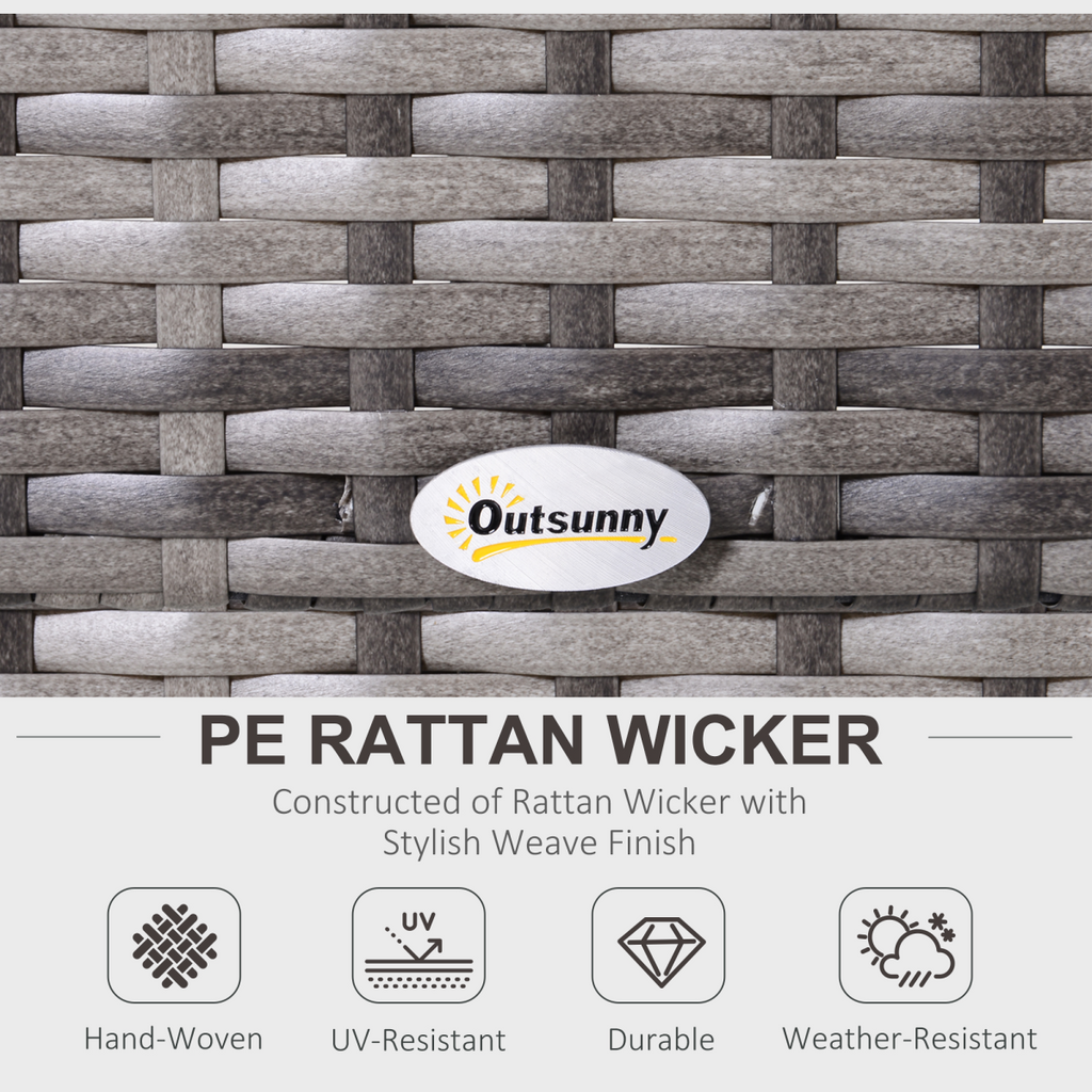 Half Moon Rattan 4-Seater Garden Set for Cosy Outdoor Lounging