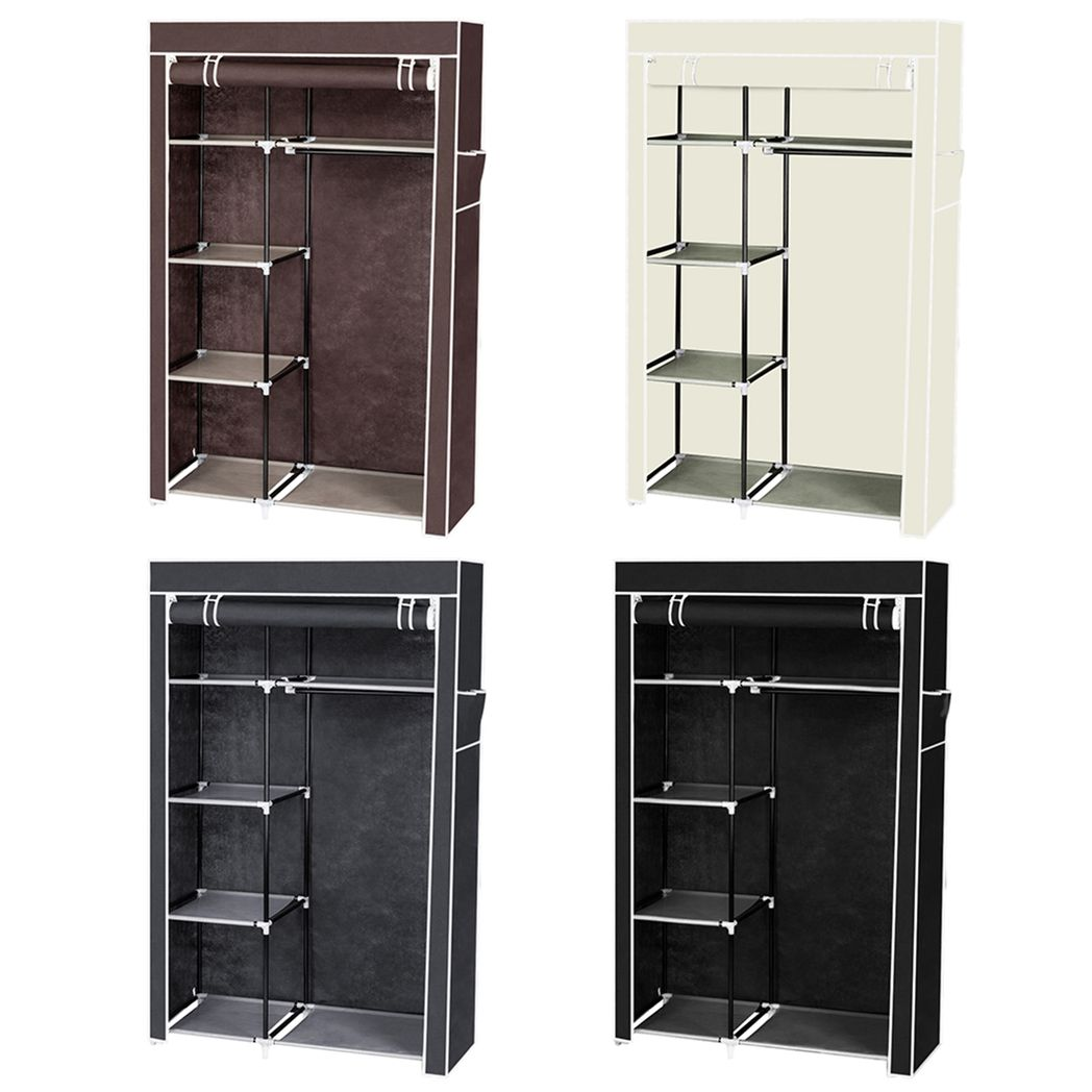 {
  "title": "Portable Closet Storage Organizer Wardrobe Clothes Rack with Shelves, Black",
  "description": "Portable closet storage organizer with a clothes rack and shelves. Designed to help organize wardrobe items."
}