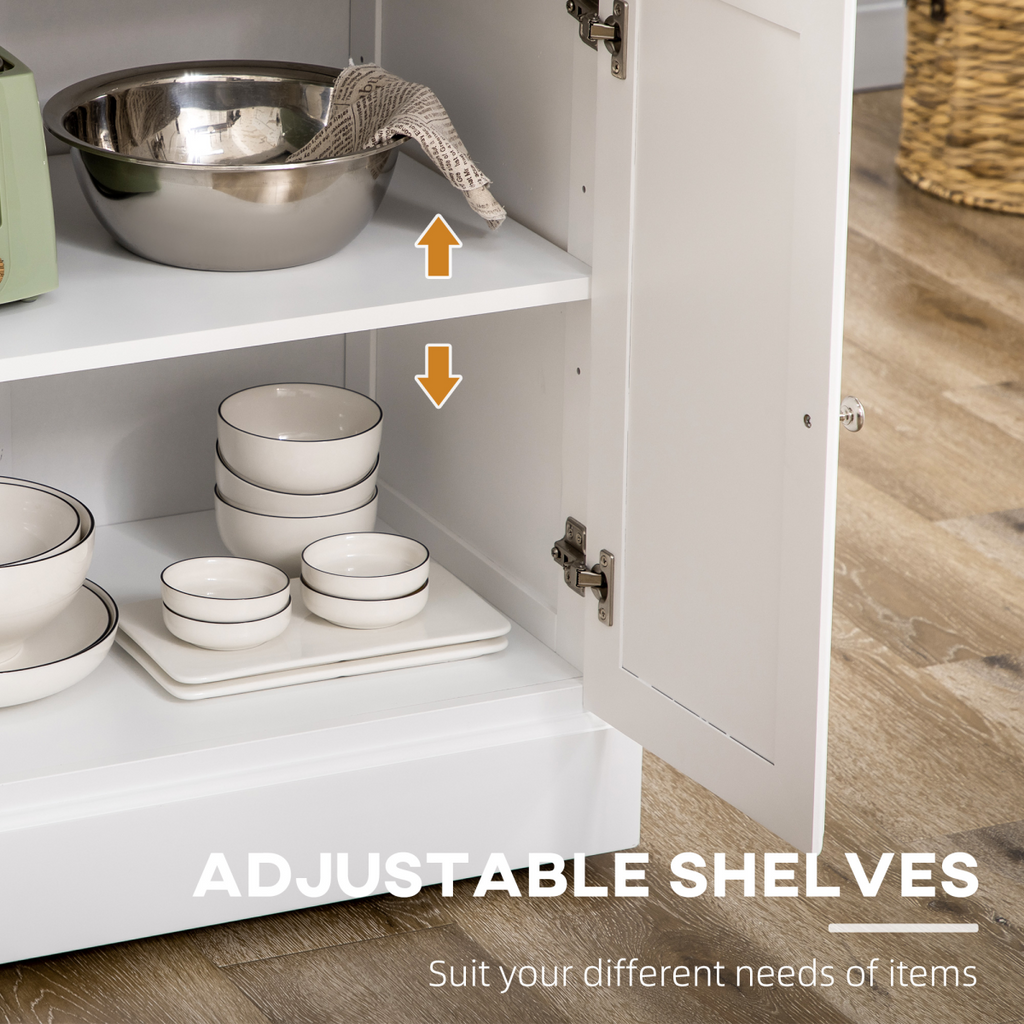 {
  "title": "Kitchen Storage Trolley with Adjustable Shelf Rolling Kitchen Island, White",
  "description": ""
}