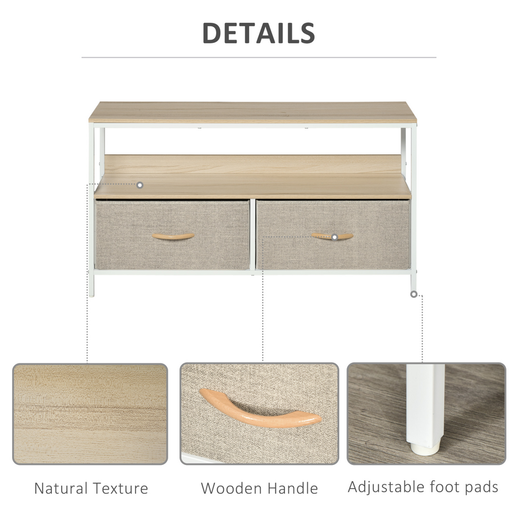 TV Cabinet with Foldable Linen Drawers