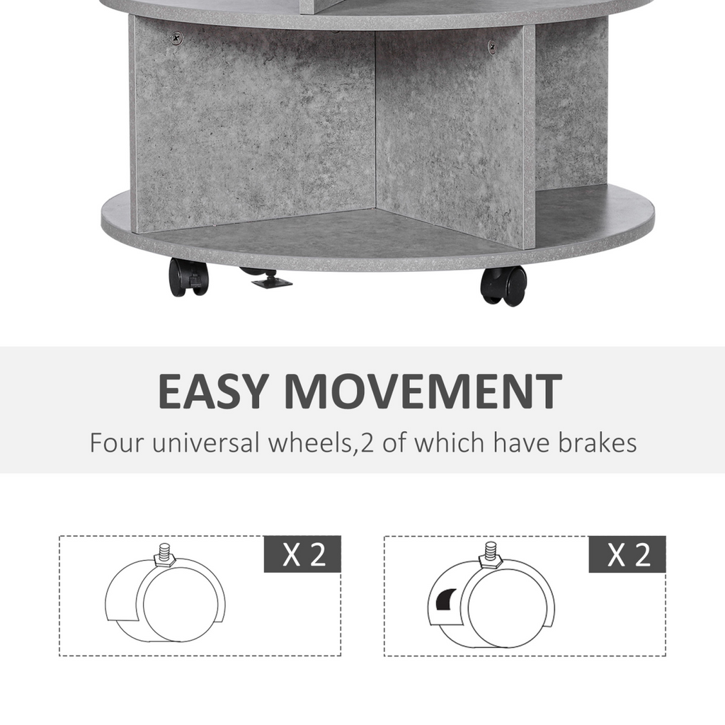A modern 2‑tier round coffee table with a cement‑effect finish and practical open storage. Perfect for stylish, organised living rooms. Shop The Cosy Nest.