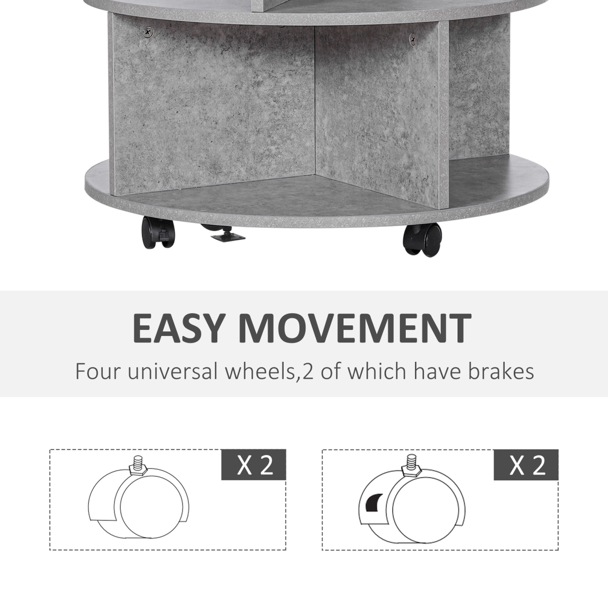 A modern 2‑tier round coffee table with a cement‑effect finish and practical open storage. Perfect for stylish, organised living rooms. Shop The Cosy Nest.