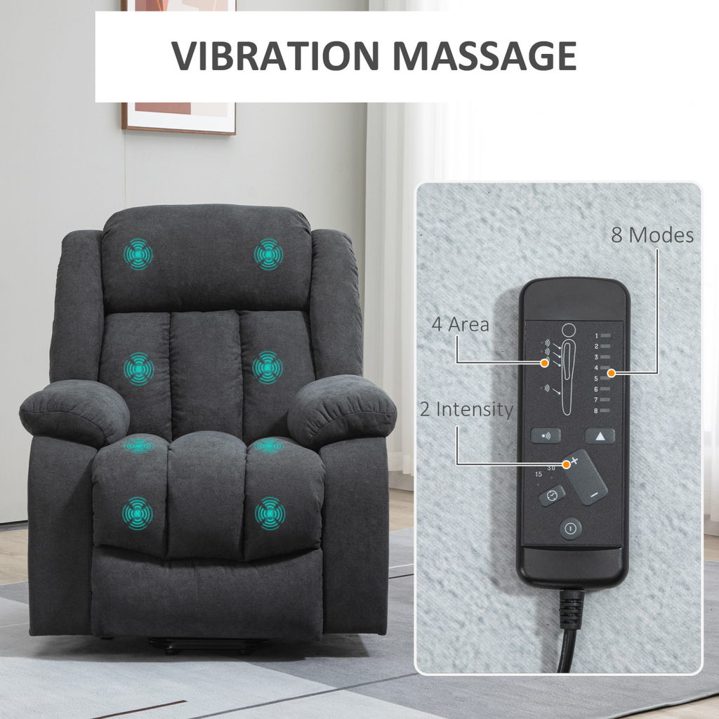 The Cosy Nest Linen-Style Recliner with Riser Assist