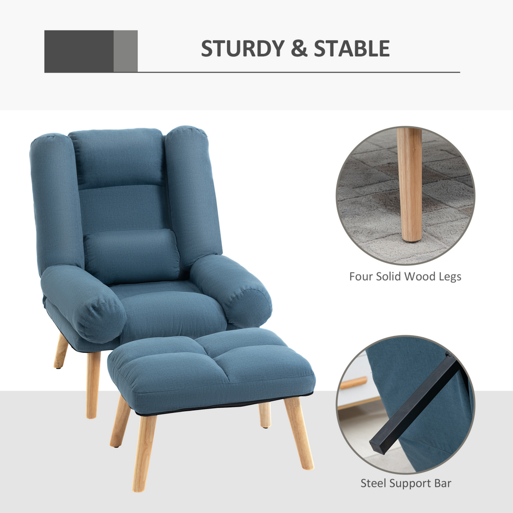 3-Position Recliner Chair with Ottoman