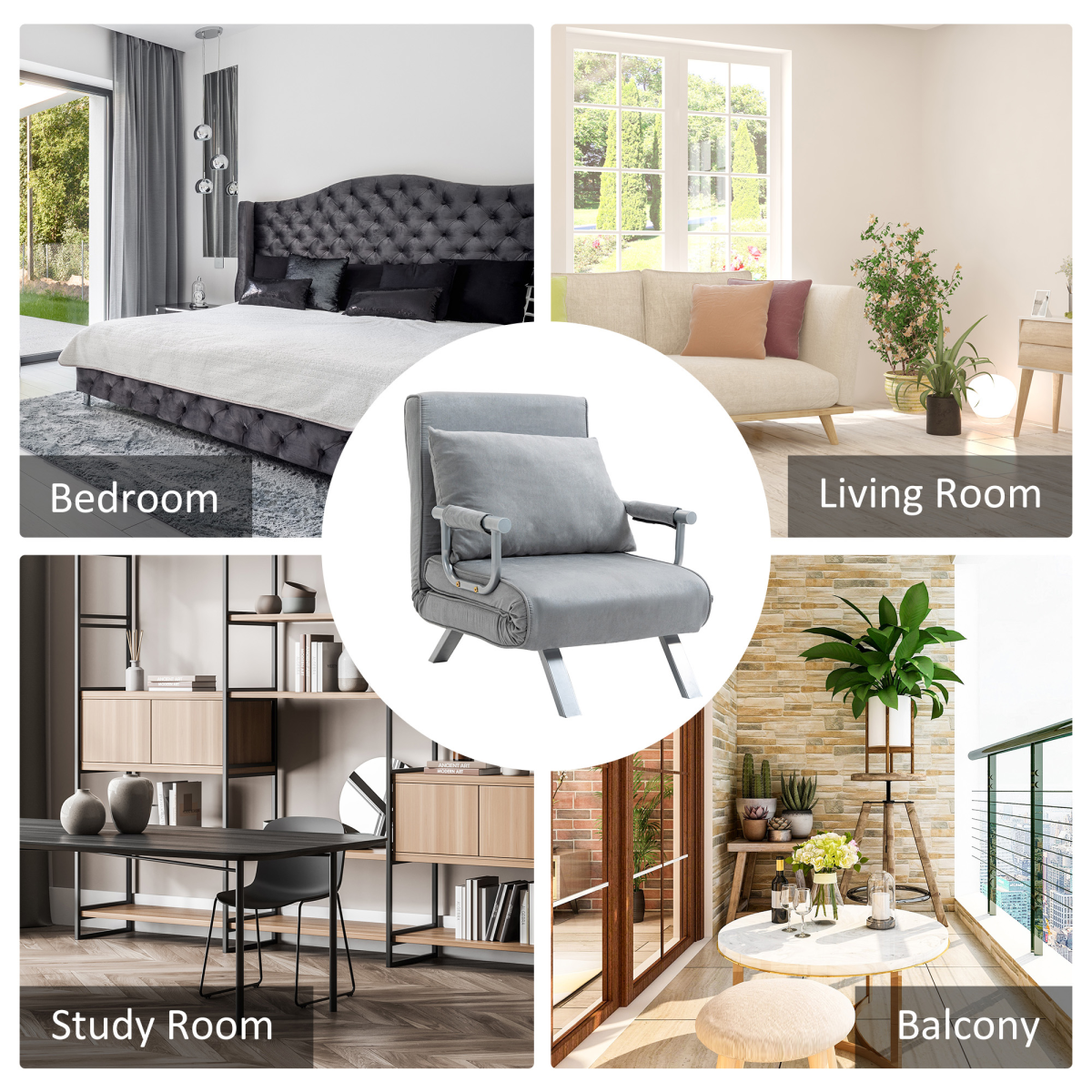 {
  "title": "Sofa Bed Foldable Portable Armchair Sleeper Lounge Pillow Light Grey",
  "description": ""
}