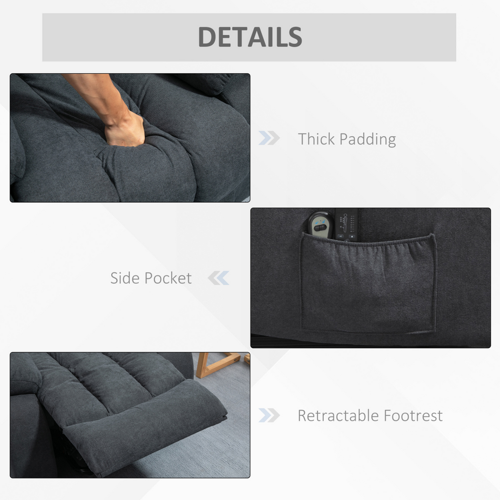 The Cosy Nest Linen-Style Recliner with Riser Assist