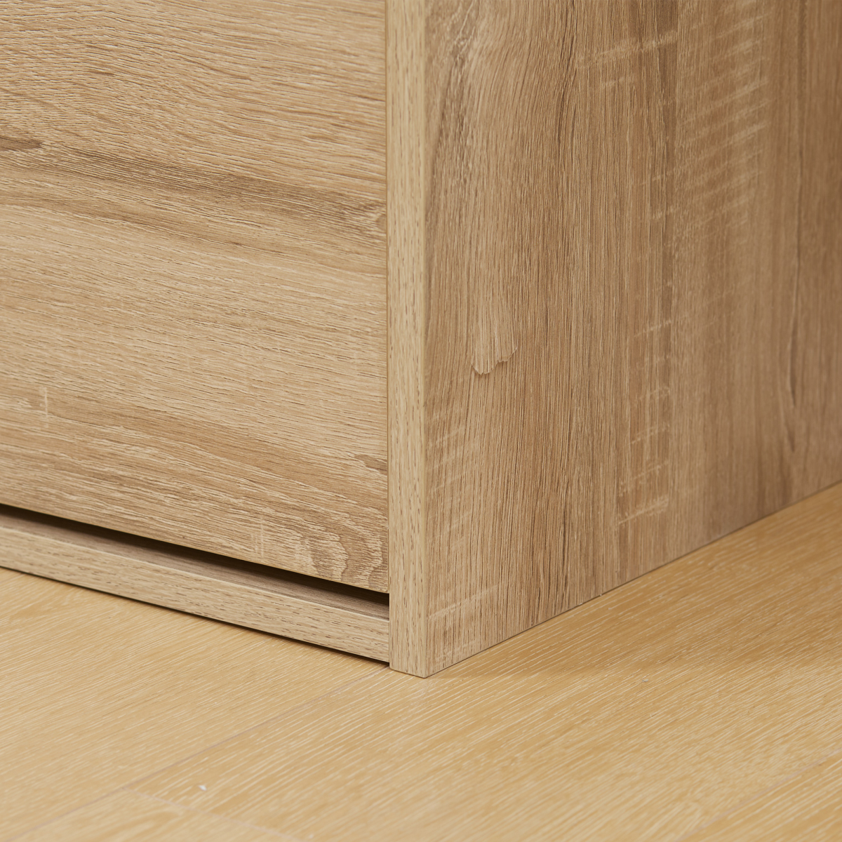 “Natural wood entryway shoe bench with cushioned seat and storage cabinet”