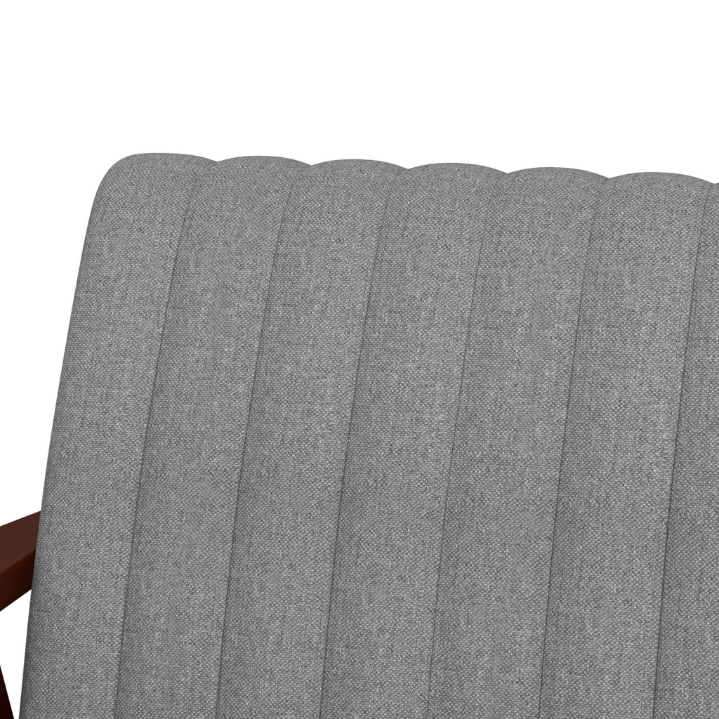 Channel Tufted Linen Accent Chair
