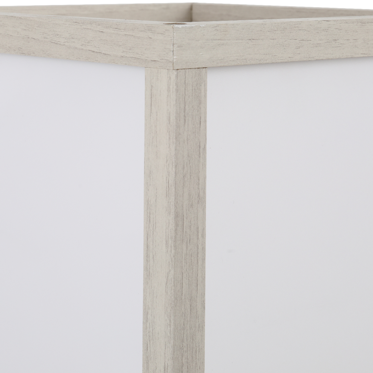 “4‑tier floor lamp with storage shelves — grey modern lighting design”