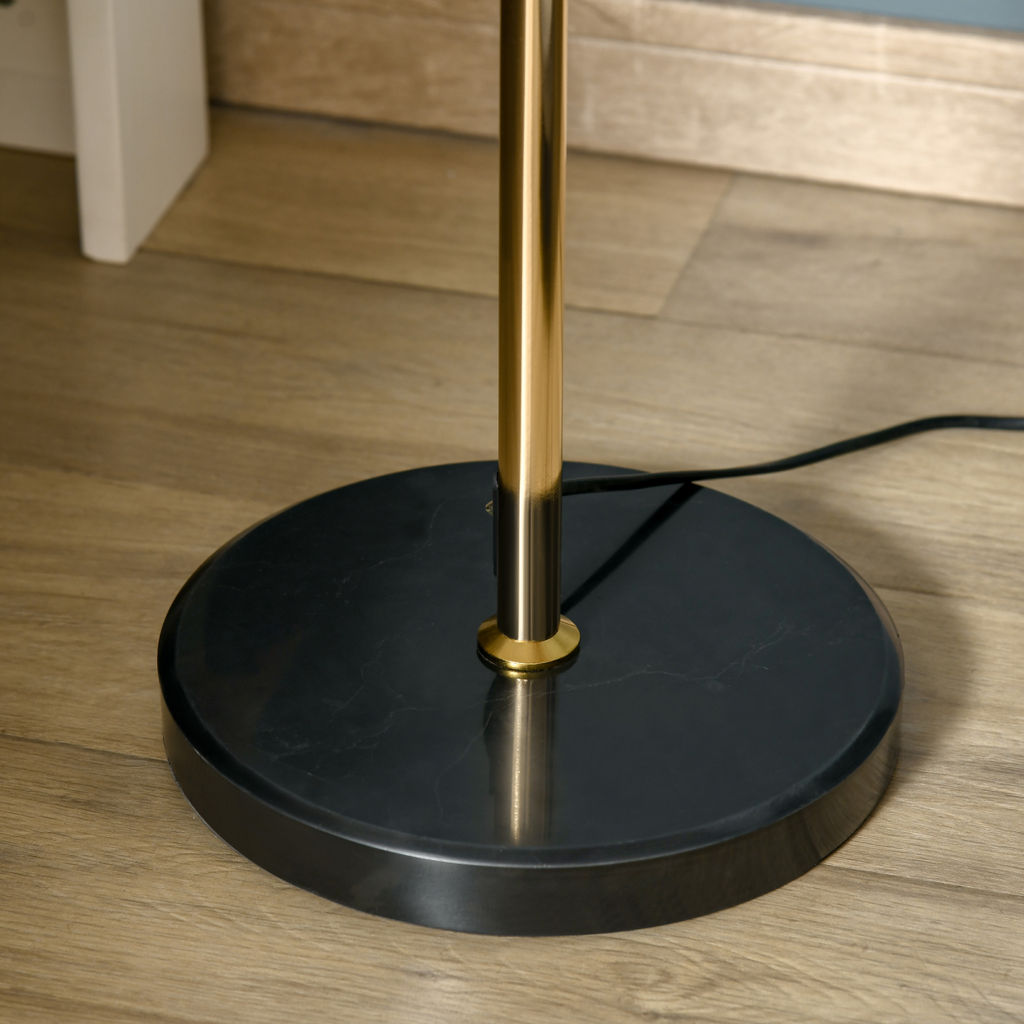 Dandelion Crystal Floor Lamp with Marble Base