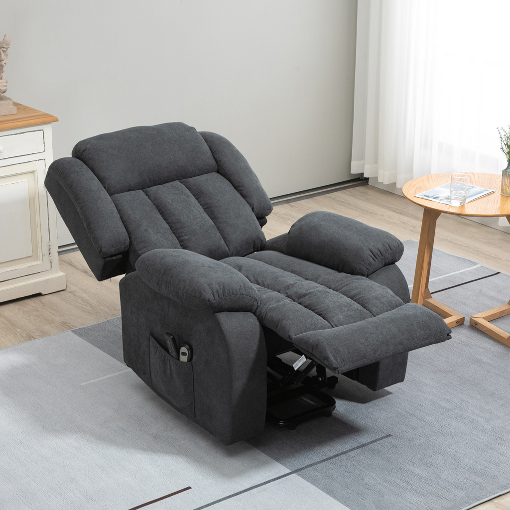 The Cosy Nest Linen-Style Recliner with Riser Assist