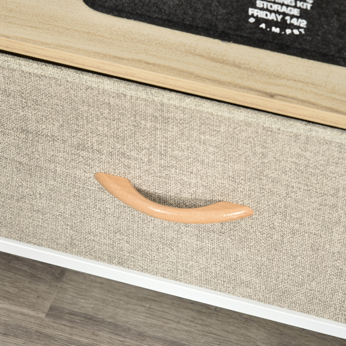 TV Cabinet with Foldable Linen Drawers