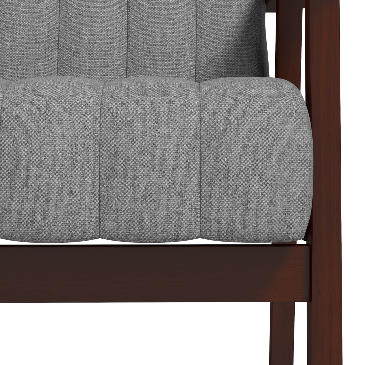 Channel Tufted Linen Accent Chair
