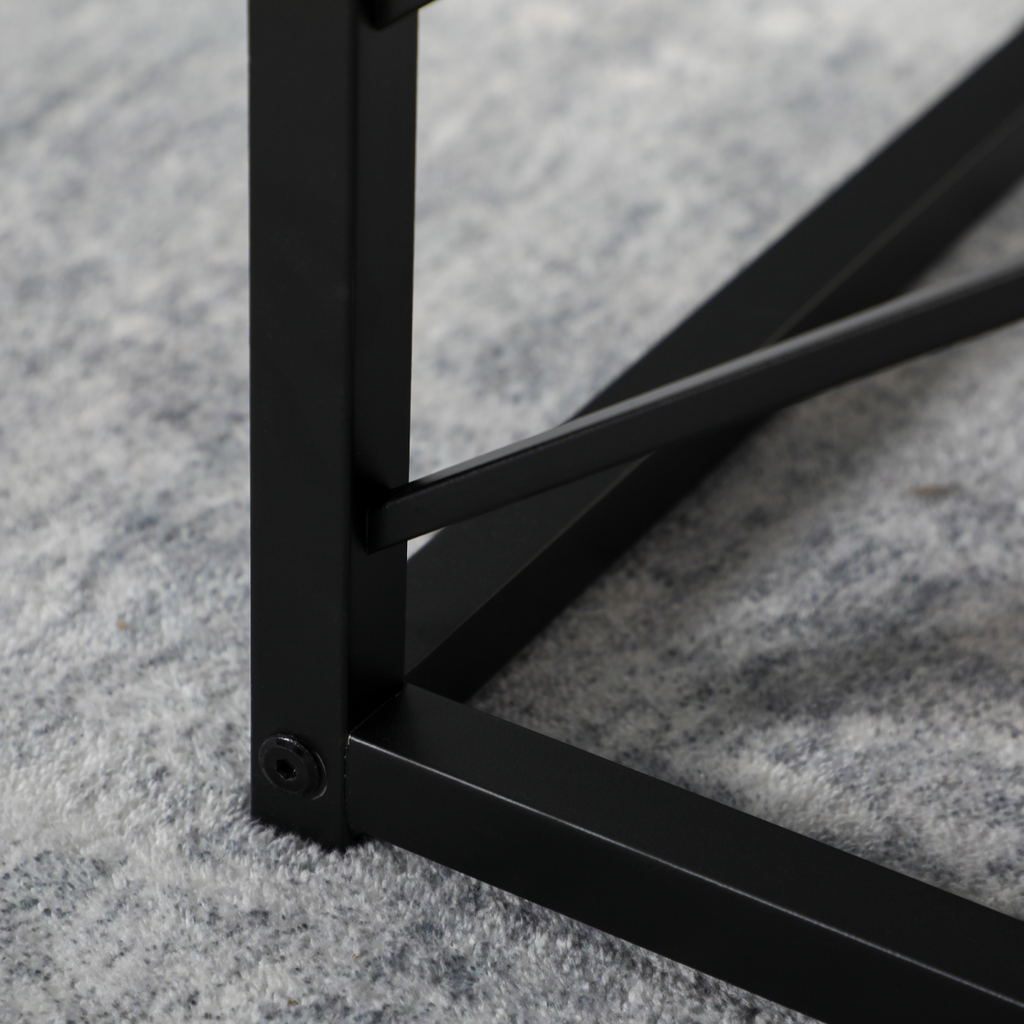 Set of 3 Grey Two-Tone Nesting Coffee Tables
