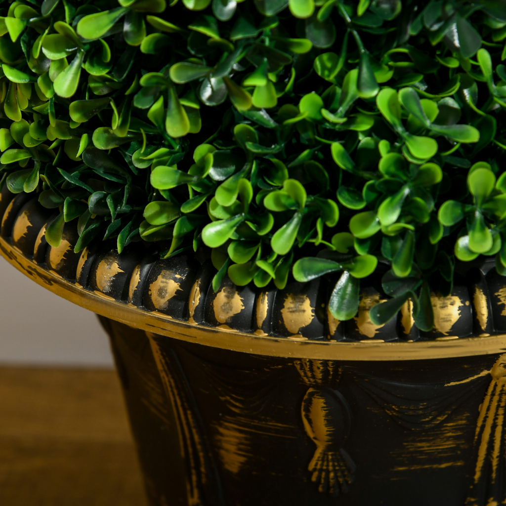 Set of two 90cm spiral boxwood topiary trees.
