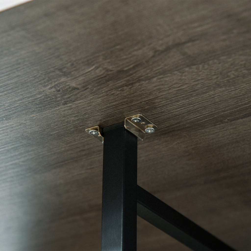 Mobile drop‑leaf folding kitchen table with storage shelves.