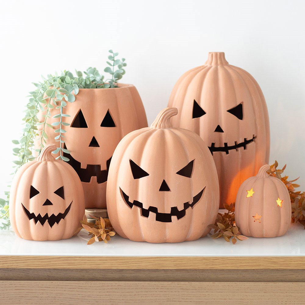 Terracotta Pumpkin, 15cm
