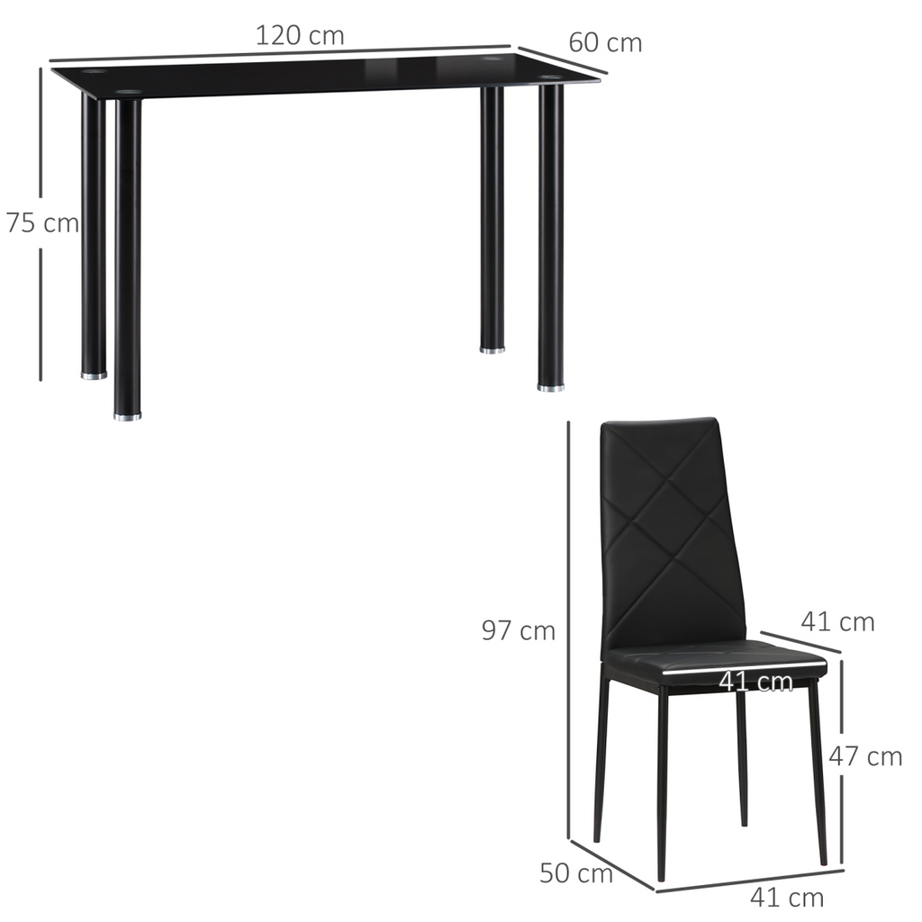 Modern dining table set for four with padded chairs.5.png