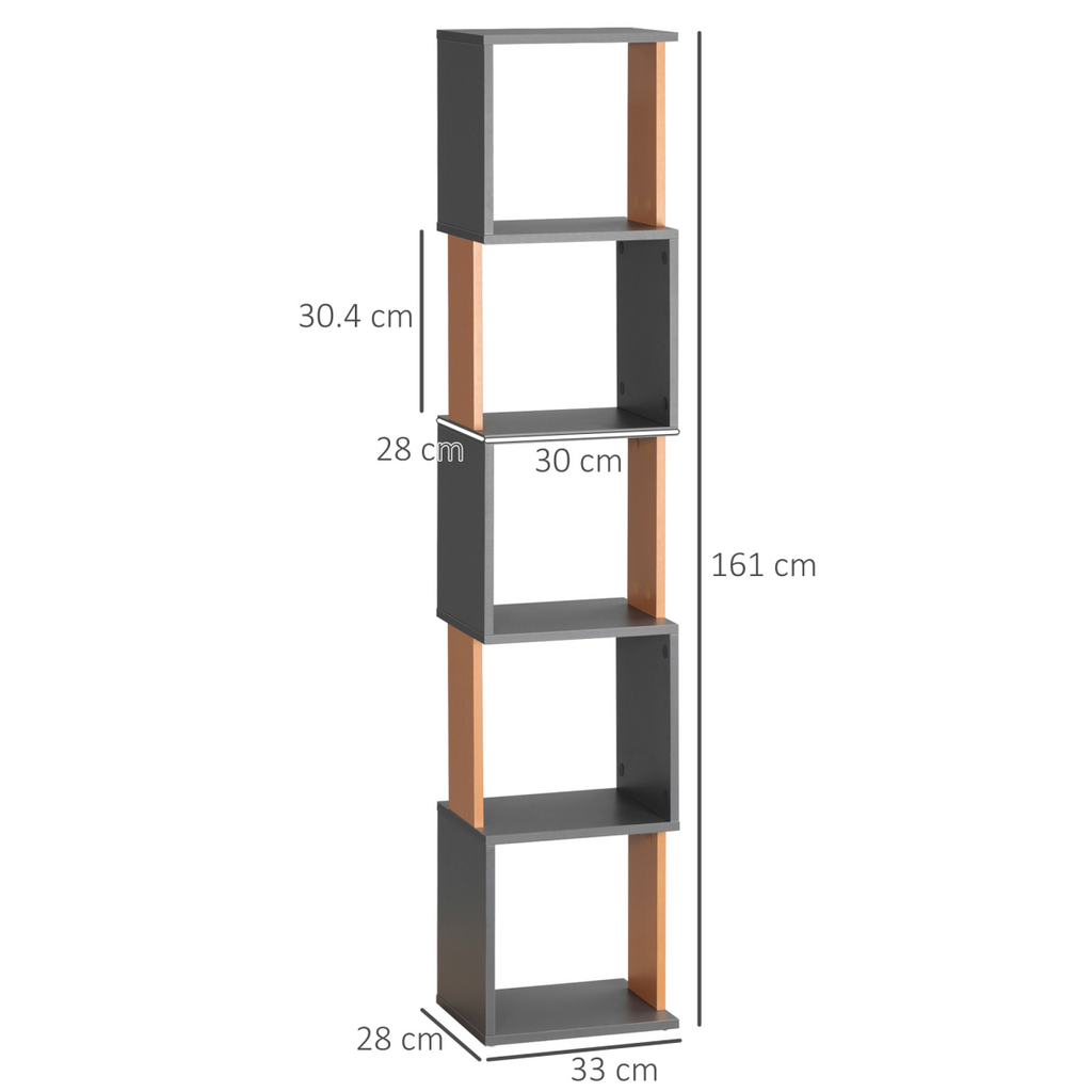 5‑tier freestanding bookshelf with open shelves.
5.png