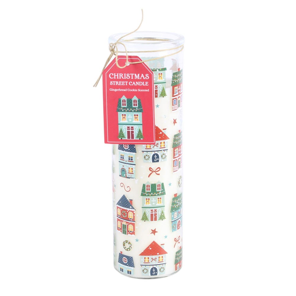 Christmas Village Gingerbread Candle