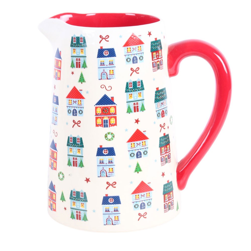 Christmas Village Ceramic Jug