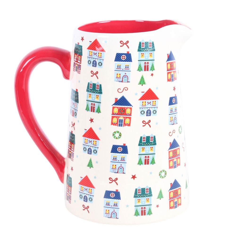 Christmas Village Ceramic Jug