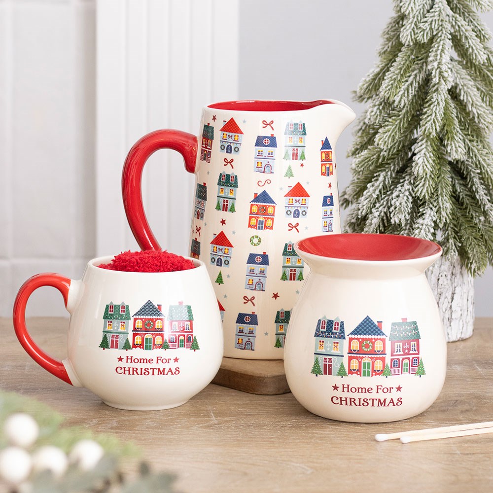Christmas Village Ceramic Jug