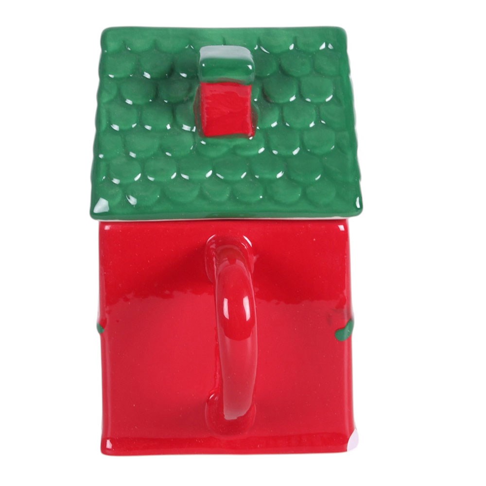 Little Red House Lidded Mug