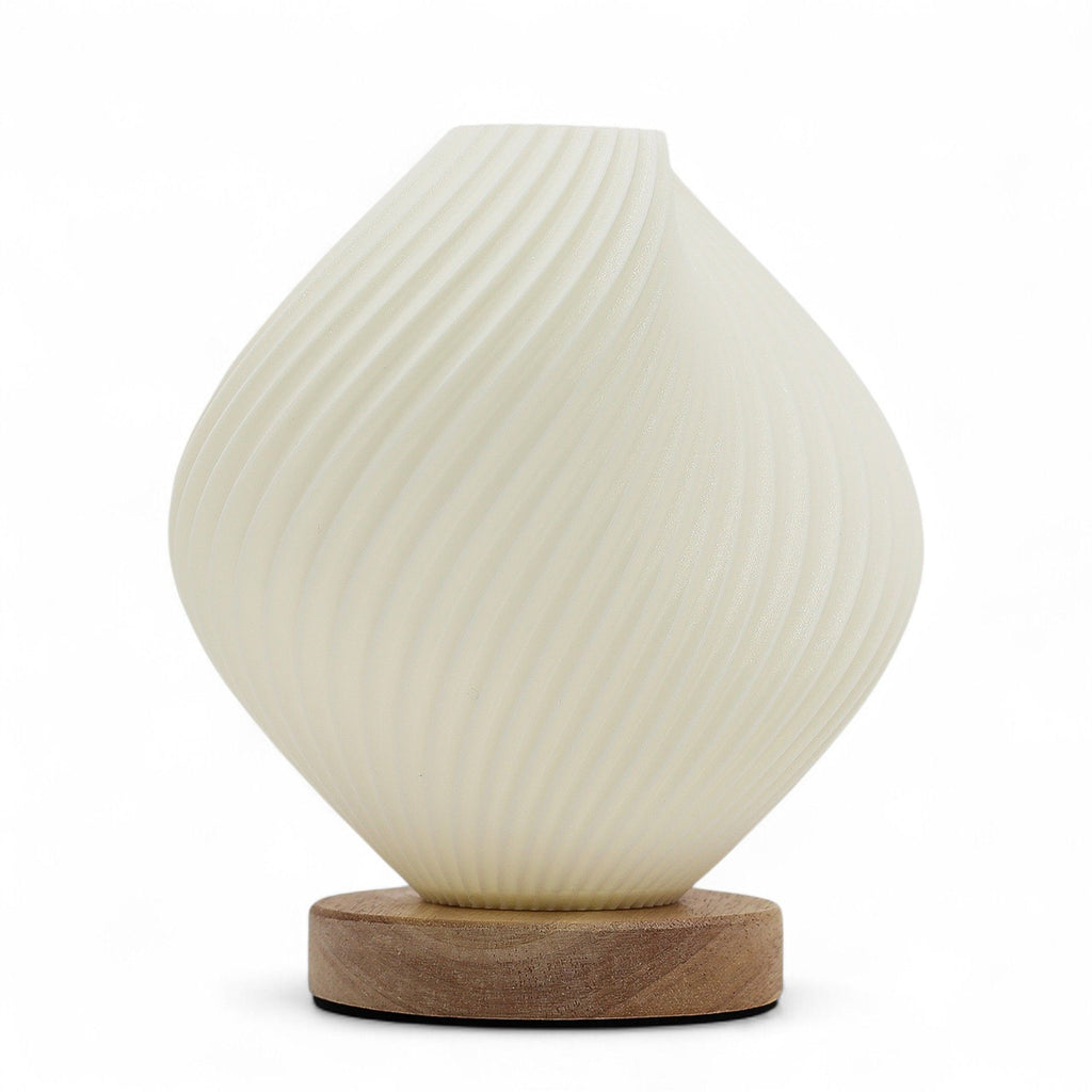 Fluted Cordless Table Lamp, Shell – alternative view 5