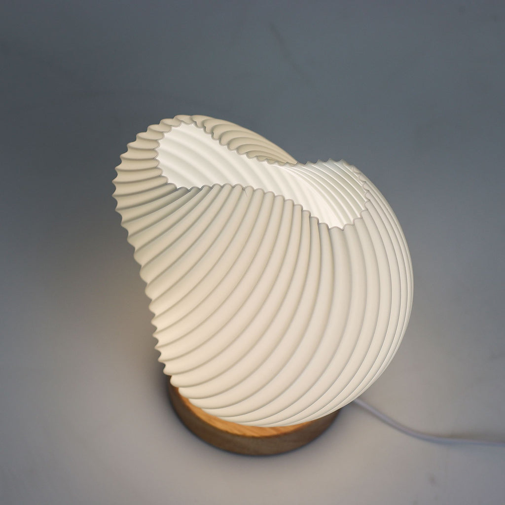 Fluted Cordless Table Lamp, Shell – alternative view 2