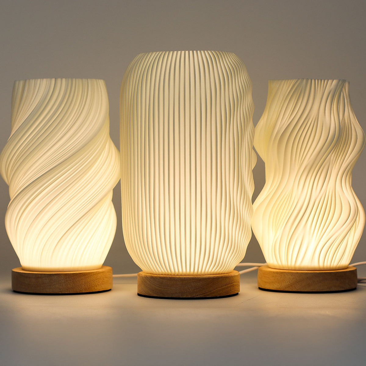 Fluted Cordless Table Lamp, Column – alternative view 5