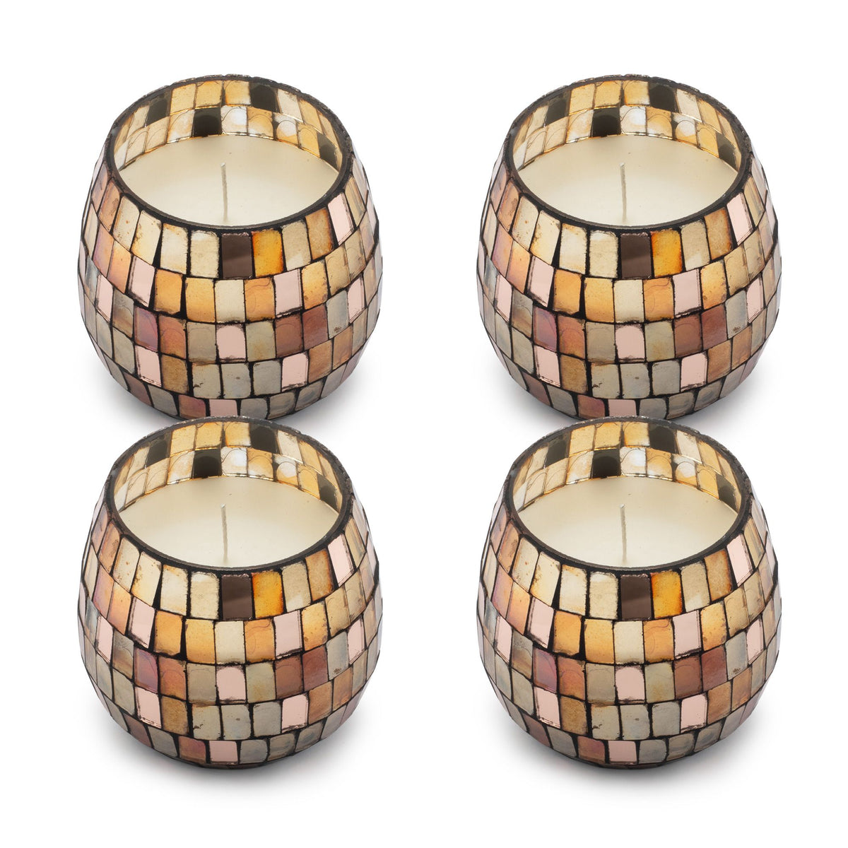 Amber Mosaic Glass Candle – Small – alternative view 4