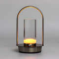 Cordless Glass Lantern Lamp, Antique Brass – alternative view 3