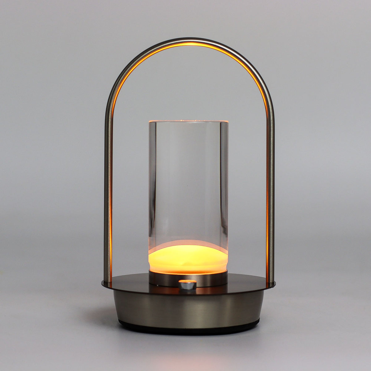 Cordless Glass Lantern Lamp, Antique Brass – alternative view 3