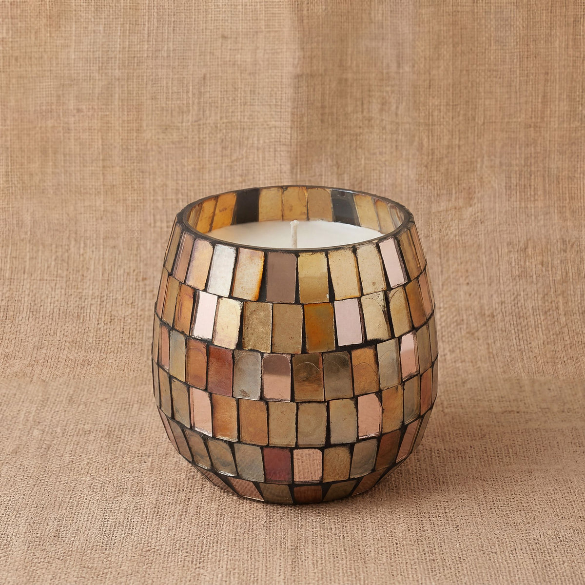 Amber Mosaic Glass Candle – Small – alternative view 5