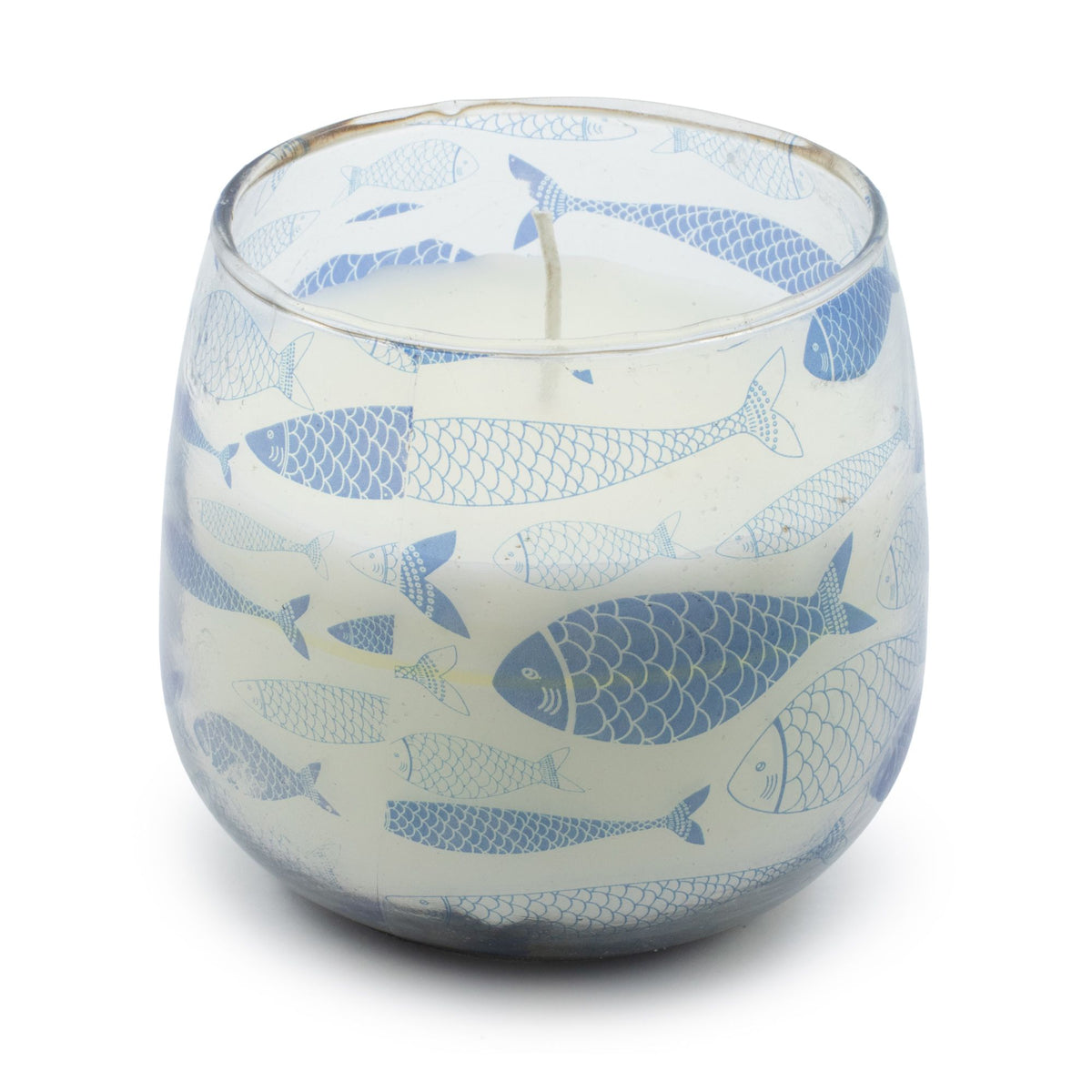 Seabreeze Coastal Glass Candle – Medium