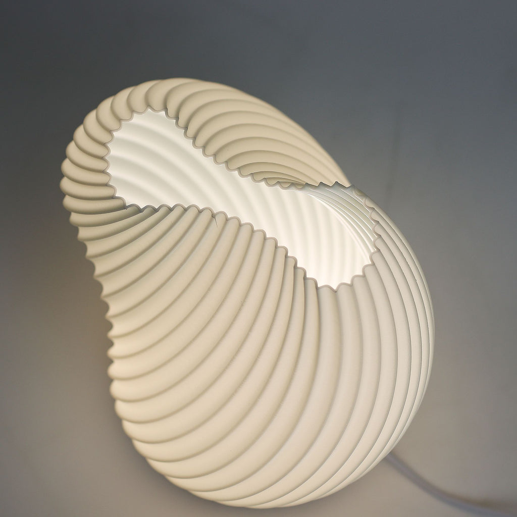 Fluted Cordless Table Lamp, Shell – alternative view 4