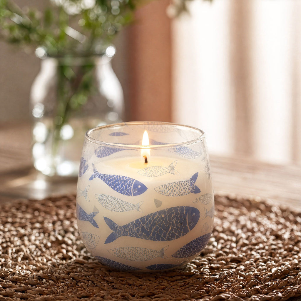 Seabreeze Coastal Glass Candle – Medium – alternative view 2