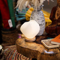 Fluted Cordless Table Lamp, Shell