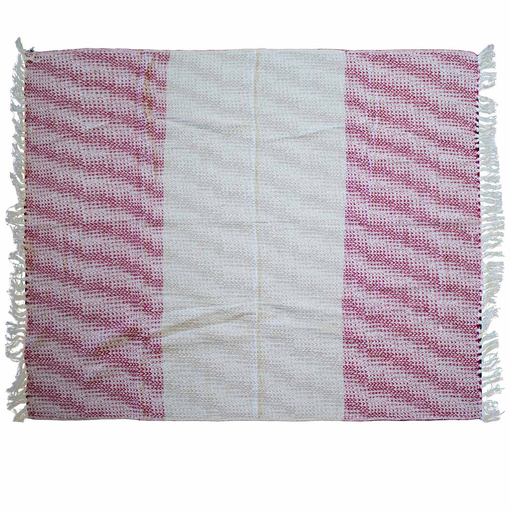Cotton Tassel Throw, Ruby Red