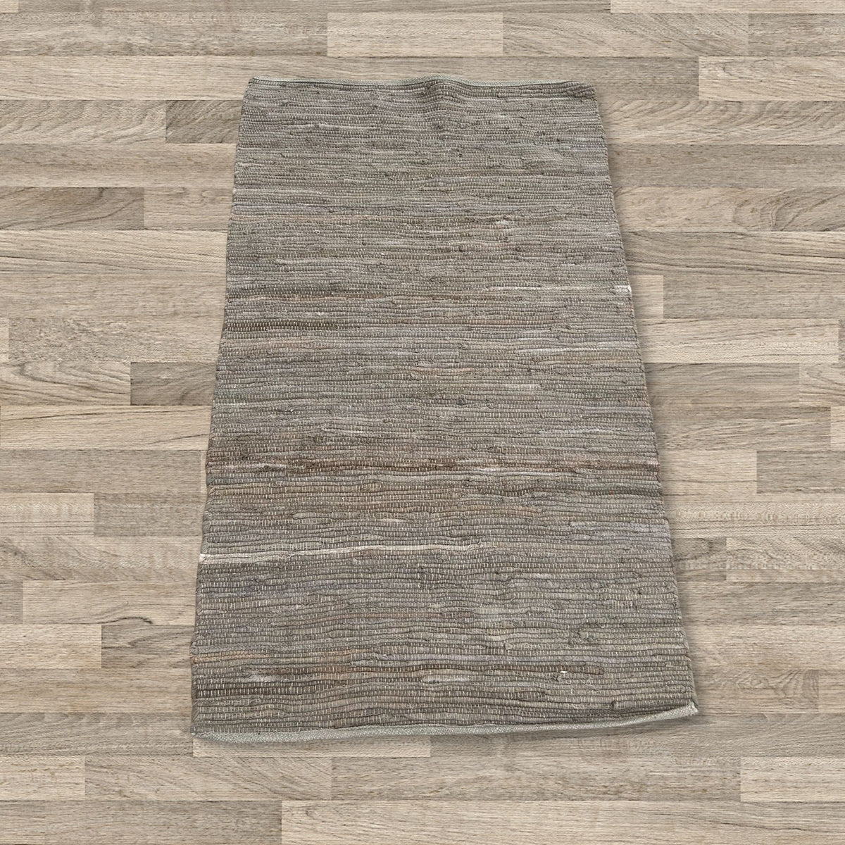 Flatweave Cotton Rug, Charcoal 50 x 90cm