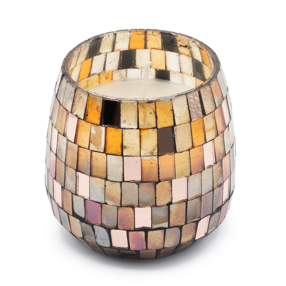 Amber Mosaic Glass Candle – Medium – alternative view 4
