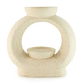 Large Oval Pebble Ceramic Oil Burner – Speckled Off-White