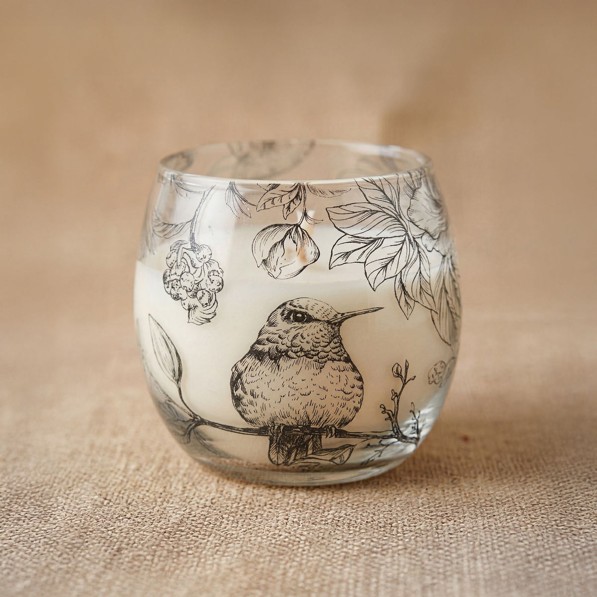Drawn by Flame Illustrated Glass Candle – Small – alternative view 5