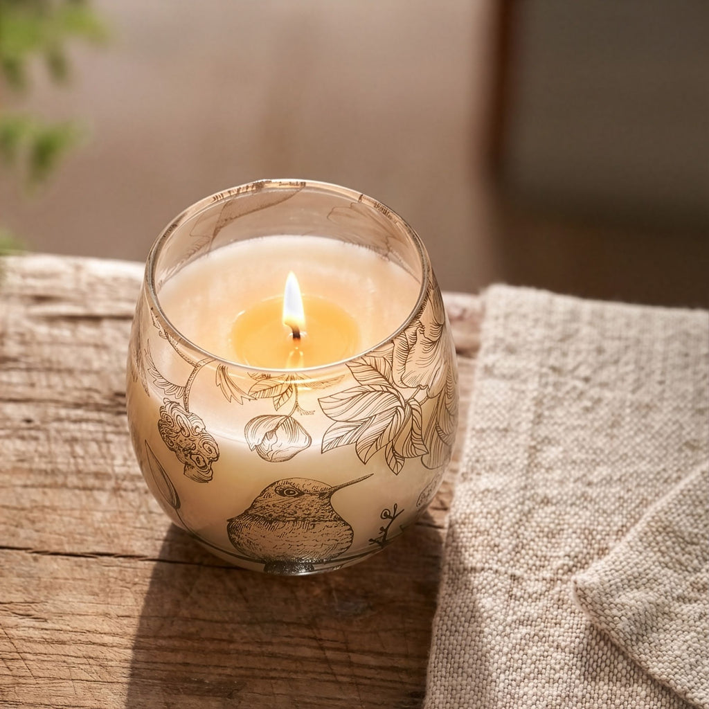 Drawn by Flame Illustrated Glass Candle – Small – alternative view 6