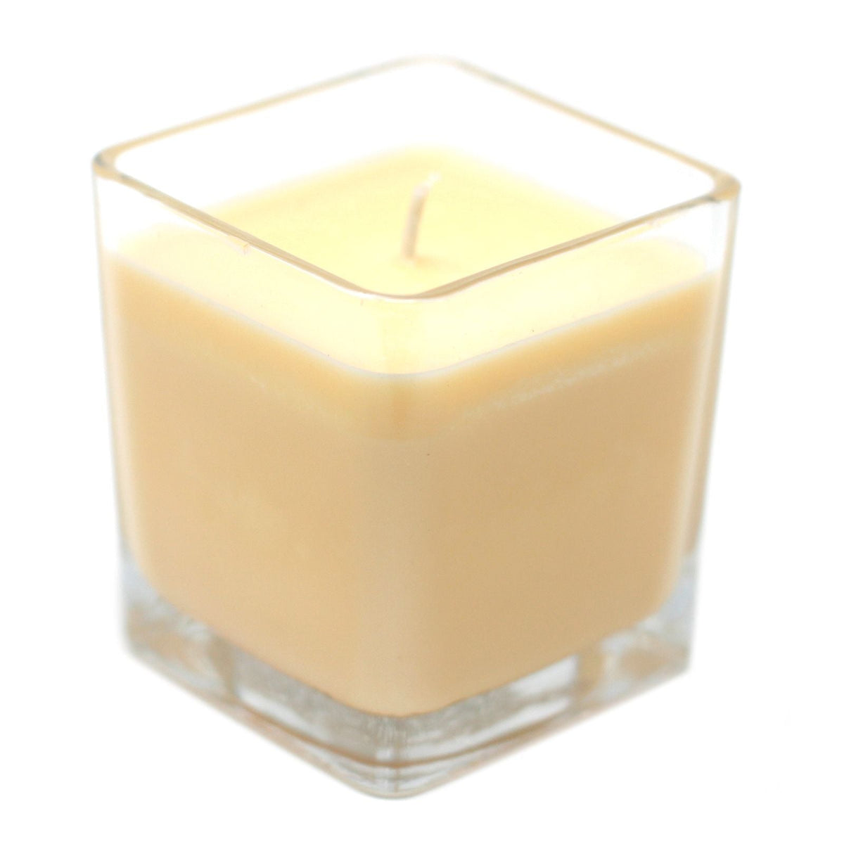 Soy wax candle in a chunky recycled glass jar